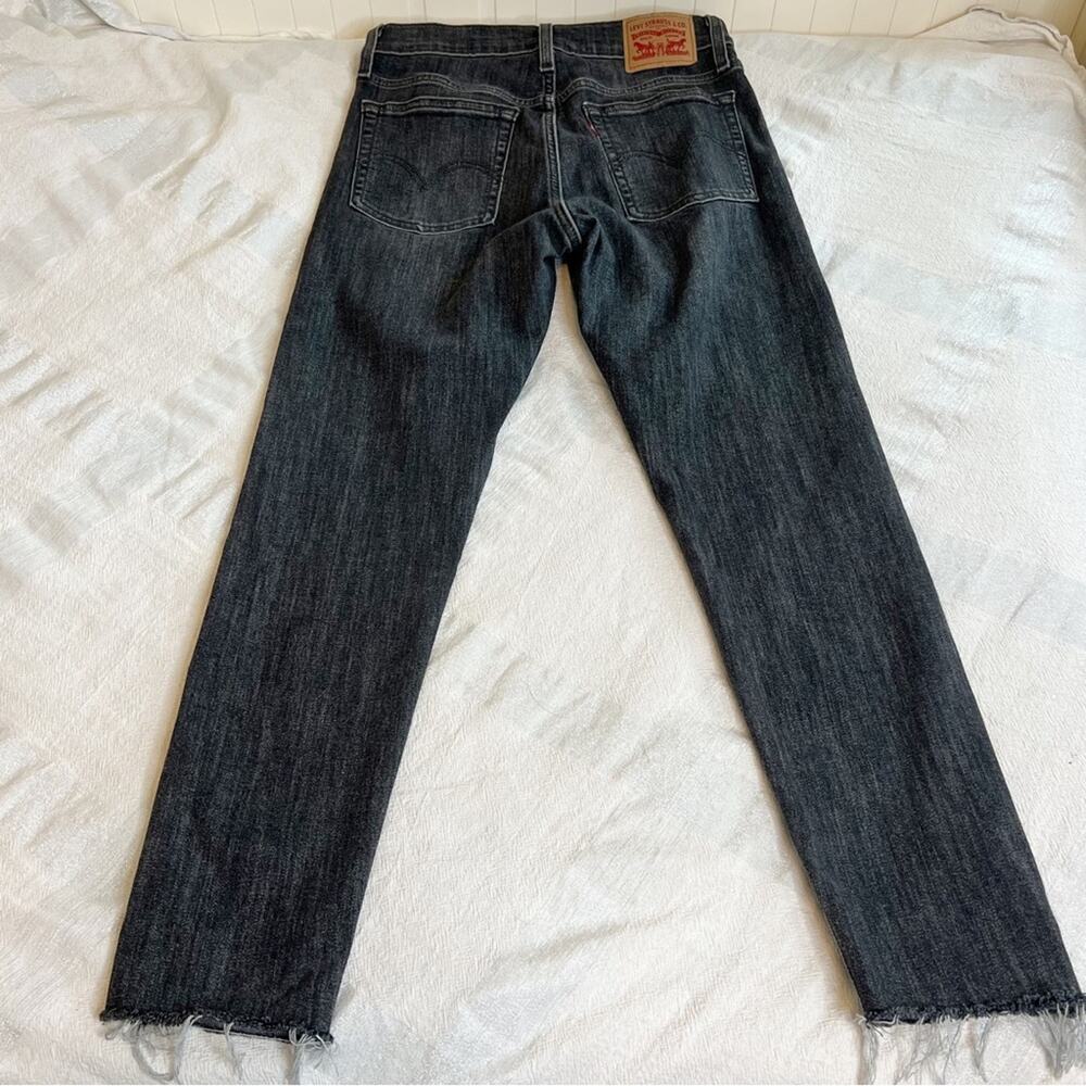 Levi's Wedgie Raw Hem Skinny Jeans Charcoal/Faded Black Size 27 - Picture 13 of 16